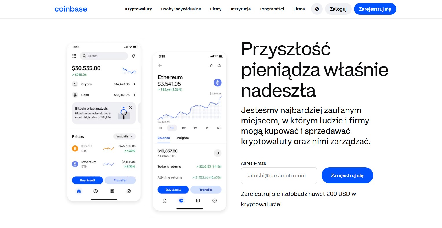 Proces rejestracji konta na giełdzie kryptowalut Coinbase