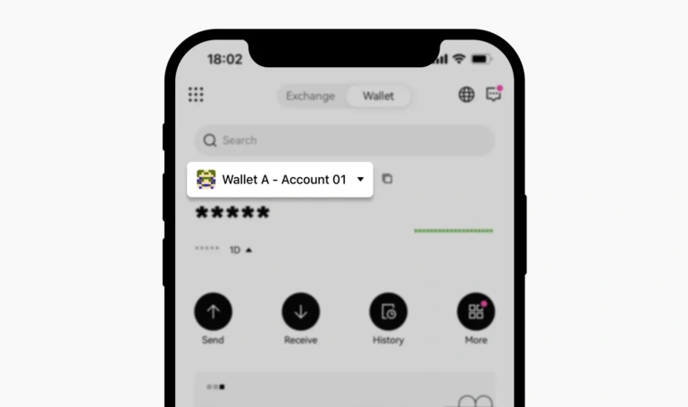 Aplikacja mobilna OKX na smartfonie