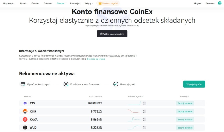 Zarządzanie finansami na giełdzie kryptowalut CoinEx