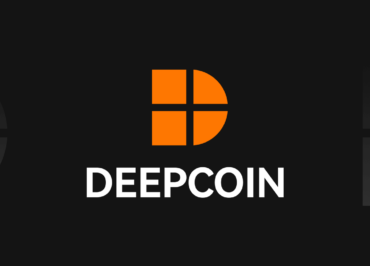 logo giełdy deepcoin na czarnym tle