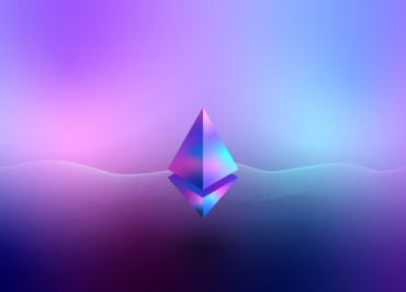 a purple and blue abstract background with a diamond