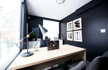 table lamp on desk inside room