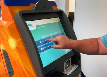 a person using a tablet