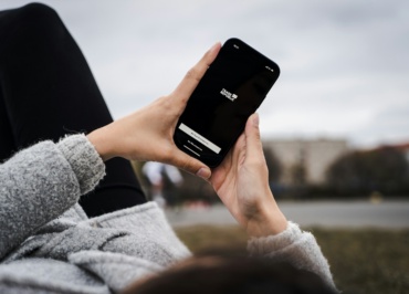 a person holding a phone