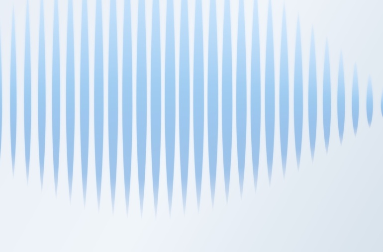 Abstract blue wavy lines on a white background